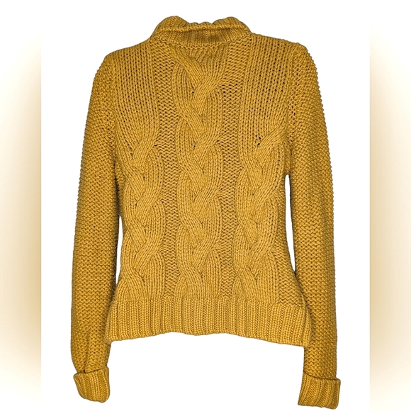 Dimensione Maglia mustard yellow chunky knit sweater Small - Picture 2 of 7